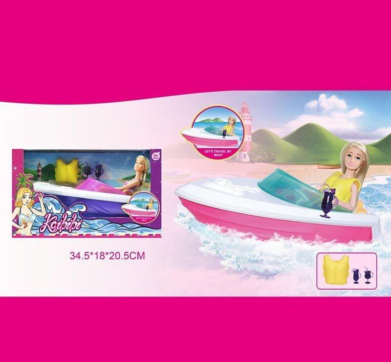 Лялька WG 243 (20/2) човен, рятувальний жилет, аксесуари, висота ляльки 30 см,  в коробці