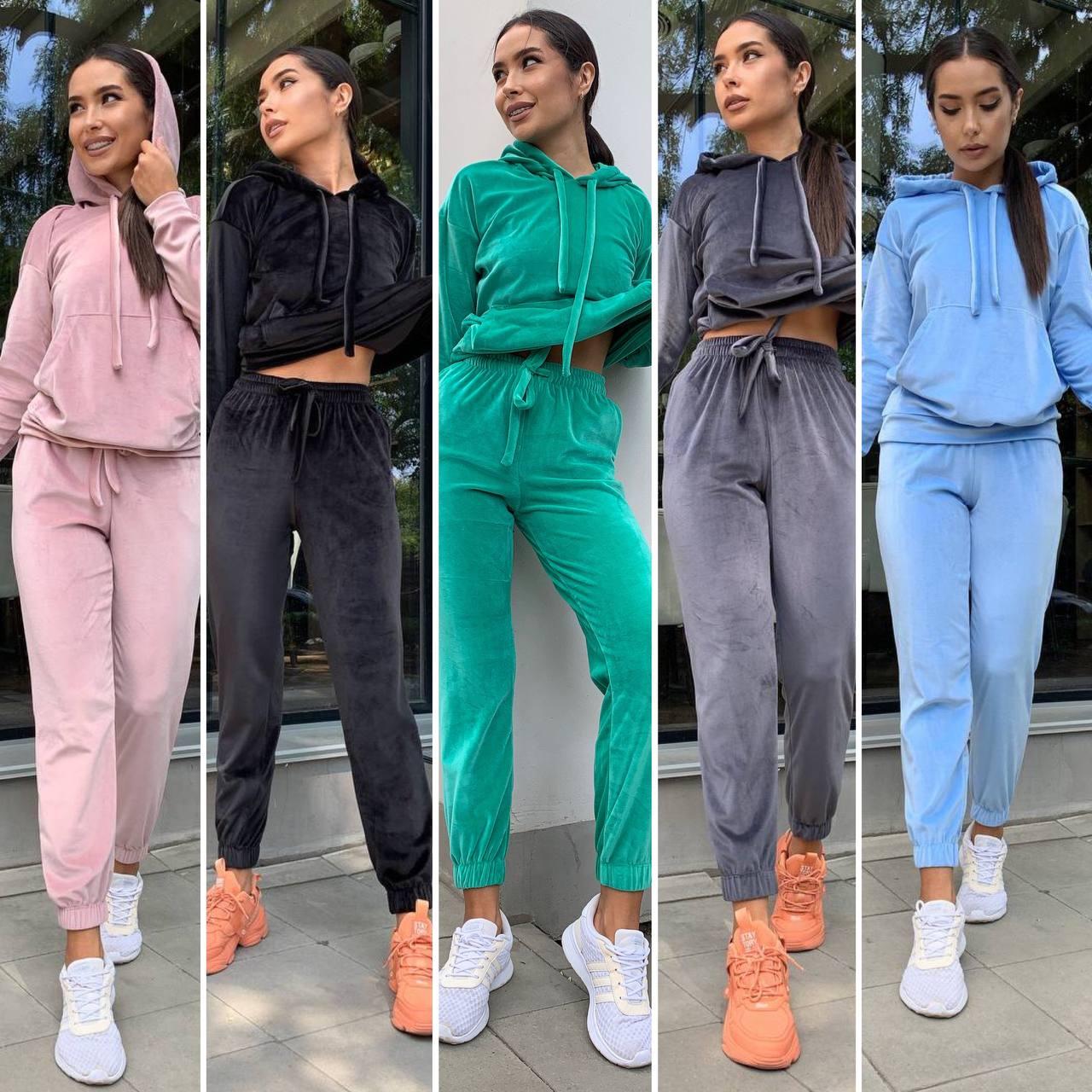 Костюм Кенгуру Матеріал: турецький велюр плюш Мод 771-341 Колір пудра, чорній, ізумрудний, графіт, блакитний, фото 1