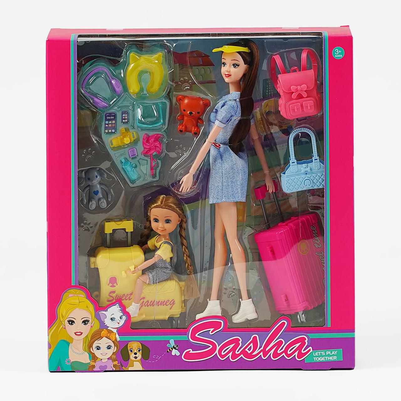 Набір ляльок 51814 (30/2) висота 29 см, 2 ляльки, валізи, аксесуари, в коробці