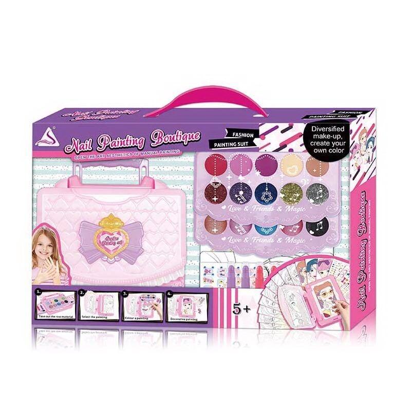 Косметика J 3019 (24) тіні, глітери, аплікатори, наклейки, помада, сумочка в коробці