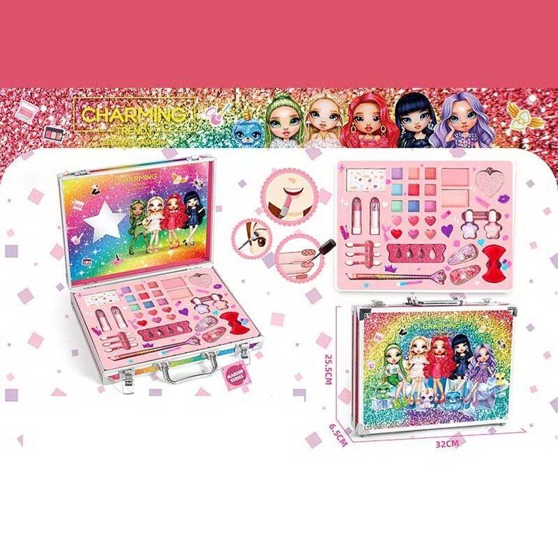 Косметика XF 1818 C (20/2 тіні для повік, румяна, помада, аплікатори, лак, хайлайтер, прикраси для волосся, пудра у боксі