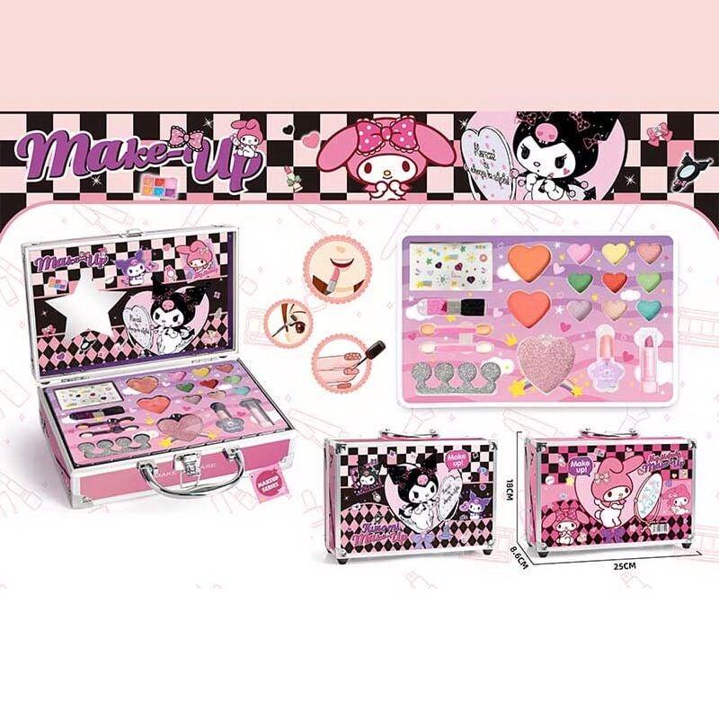 Косметика XF 1819 B (40/8) тіні для повік, румяна, помада, аплікатори, лак, хайлайтер, у боксі