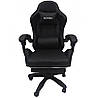 Комп'ютерне геймерське крісло з підставкою для ніг Bonro B-945 чорне, фото 4