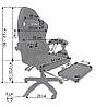 Комп'ютерне геймерське крісло з підставкою для ніг Bonro B-945 чорне, фото 8