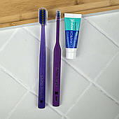 Набір для брекетів (монопучкова щітка Curaprox CS 1009, паста enzycal 10 мл, щітка Curaprox Ortho 5460), синій/фіолетовий