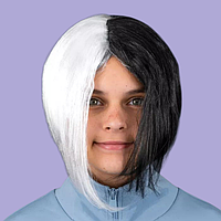 Карнавальна чорно-біла перука Круели