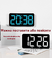 Годинник Deepfox YX-2803 LED цифровий електронний настінний/настільний Будильник Дата Температура 26х13,5см, фото 8