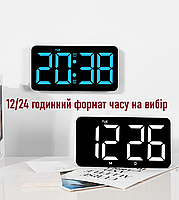 Годинник Deepfox YX-2803 LED цифровий електронний настінний/настільний Будильник Дата Температура 26х13,5см, фото 10