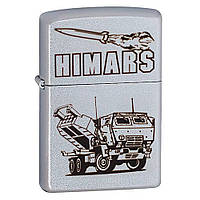 Запальничка бензинова Zippo Ukraine Satin Chrome гравіювання HIMARS (205 H)