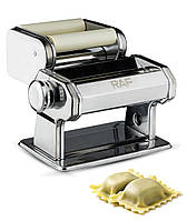 Равіольниця тісторозкатка 2 в 1 RAF R 6670 ручна машинка для розкочування тіста равіолі та пельменів Pasta Set механічна
