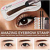 Штамп-пудра для макіяжу брів у наборі EElhoe/Sylr Eyebrow Stamp Kit Dark Brown (темно-коричневий), фото 6
