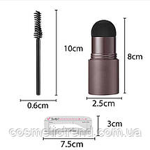 Штамп-пудра для макіяжу брів у наборі EElhoe/Sylr Eyebrow Stamp Kit Dark Brown (темно-коричневий), фото 5