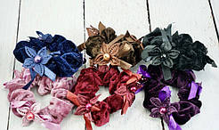 ГУМКА ОКСАМИТОВА "КВІТИ ІЗ ПЕРЛИНОЮ"