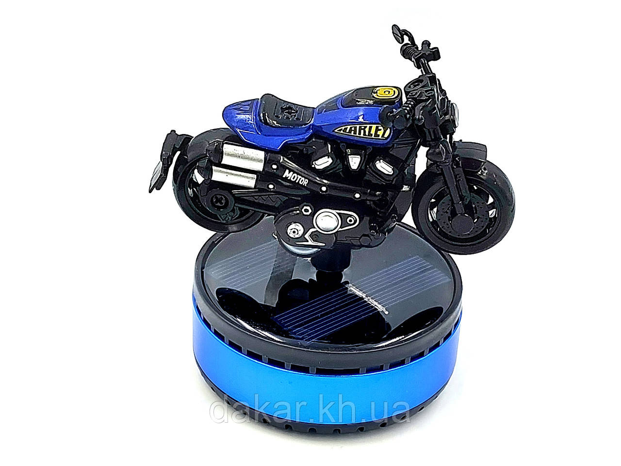 Ароматизатор Мотоцикл Harley Blue на сонячній батареї, фото 1