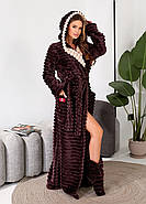 Жіночий халат-шубка довжиною в підлогу з чобітками (р.S-M,L-XL,2XL-3XL) Туреччина, фото 4