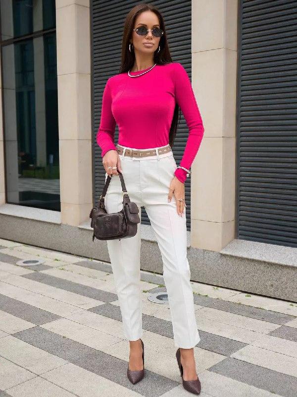 Жіночий гольф; Колір:білий,малина та чорний  ; Розмір 42-46 універсал ;, фото 1