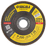 Круг пелюстковий торцевий Т29 (конічний) Ø 125 мм P220 SIGMA (9172691), фото 2