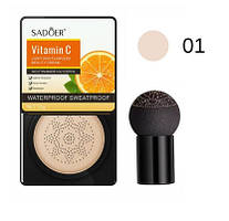 Кушон SADOER Vitamin C Light and Flawless Beauty №01 Natural для обличчя, маскуючий та зволожуючий 20 г