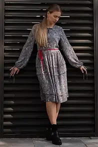 Жіноча сукня з довгим рукавом, поясом та підкладкою PARI  "Медісон" МКPR1121-21