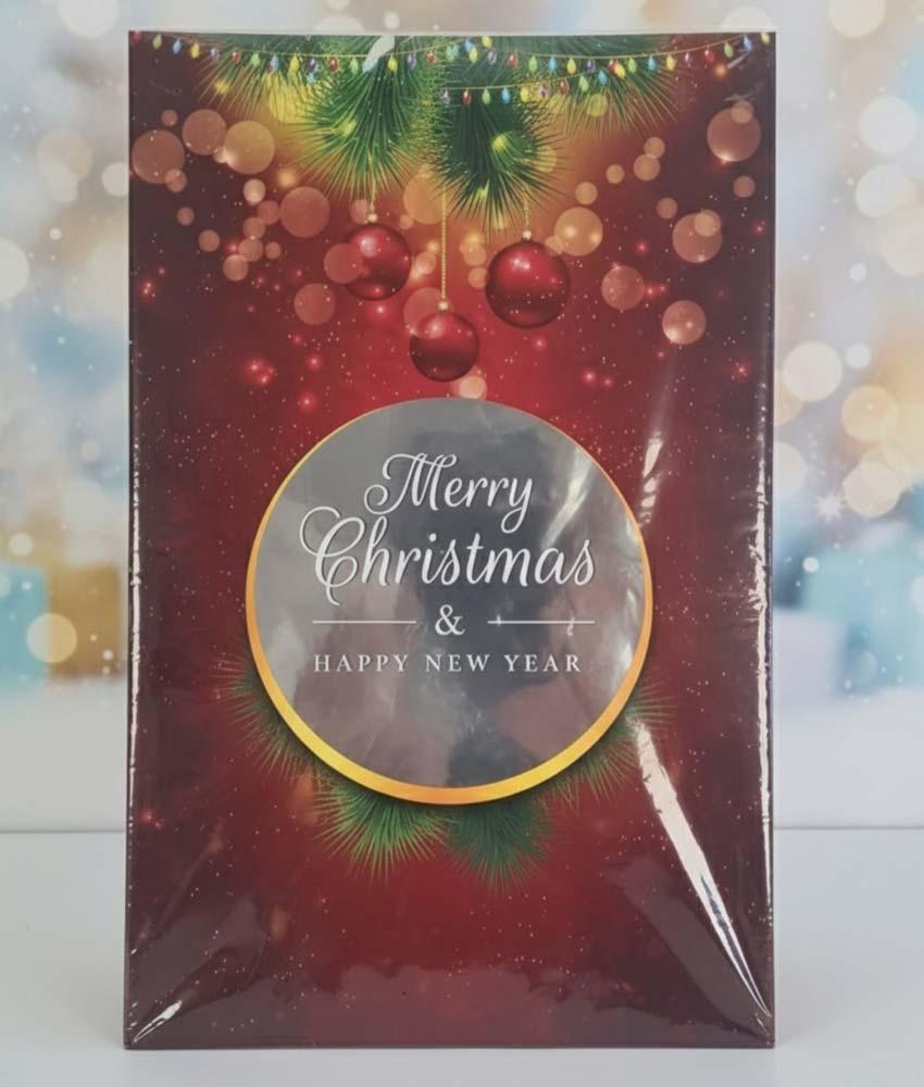 Упаковка фольгована новорічна для цукерок та подарунків 25х40 №47 "Щасливого Різдва" 100 шт/уп.