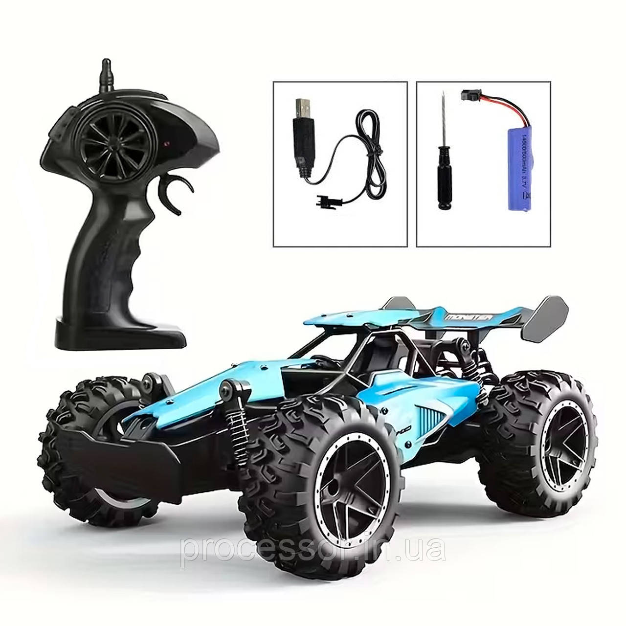 Радіокерована машинка Power Gale Pro 2WD Buggy 2.4G, синя – швидкісний RC автомобіль, фото 1