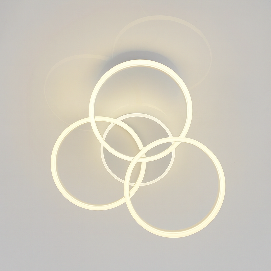 Універсальна світлодіодна люстра Linisoln 80W до 18 м² колір Білий 5217-30*3 WH, фото 1