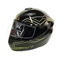 Мотошолом інтеграл QKE 111-29 чорний (тоноване скло), розмір M