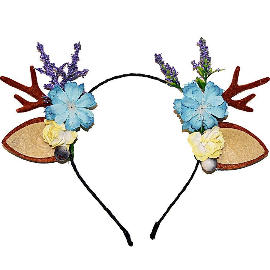 Обруч Оленя казковий з квітами