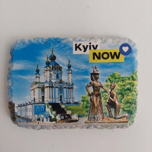 Магніт. Полікерамічний (камінь) Андіївська церква (Kyiv now) (20870), фото 1