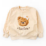 Комплект для дівчинки світшот з принтом ведмедика та штанці Cute Bears, фото 2