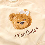 Комплект для дівчинки світшот з принтом ведмедика та штанці Cute Bears, фото 4