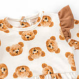 Боді-сукня для дівчинки з крильцями та пов'язкою з ведмедиками Girl Bears, фото 2