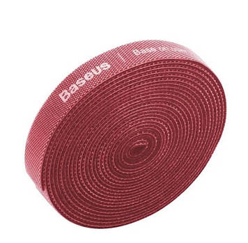 Органайзер кабелю BASEUS стяжка липучка хомут для дротів 5 м Червоний