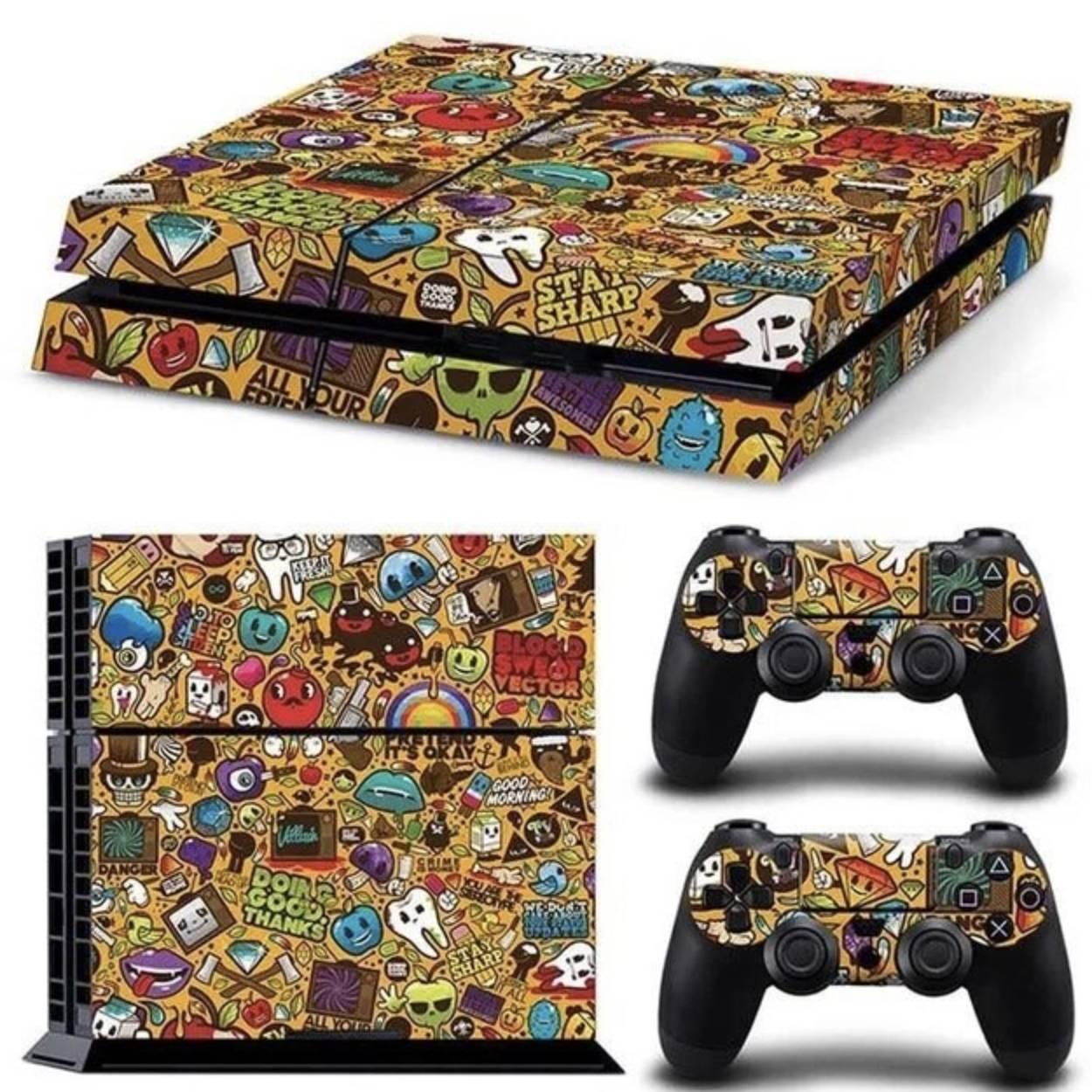 Наклейка PS4 Fat вінілова наклейка Choice для Sony PlayStation PS4 Fat DualShock 4 Sharp, фото 1