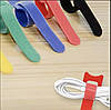 Органайзер кабелю Beus Pro стяжка липучка хомут для дротів 100 штук багаторазові Різнобарвний, фото 5