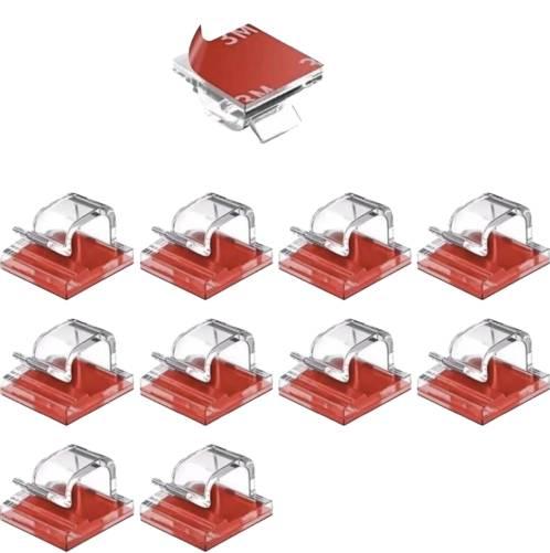 Органайзер Фіксатор кабелю тримач Choice для проводу самоклейний 50 шт Прозорий, фото 1