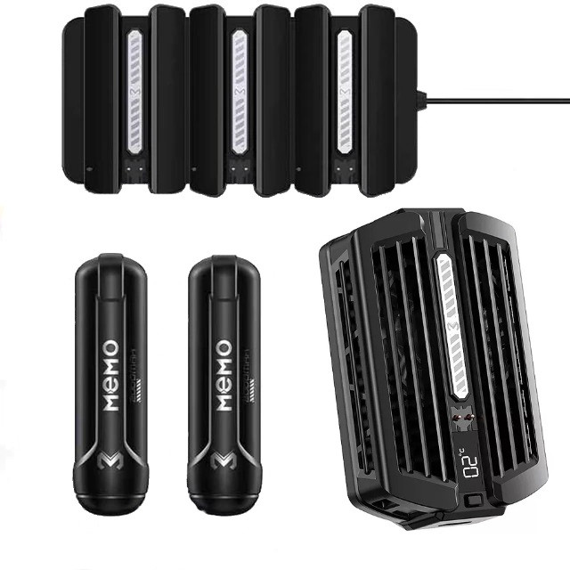 Кулер напівпровідниковий MEMO DL10 для смартфона та станція для заряджання акумуляторів кулера, фото 1