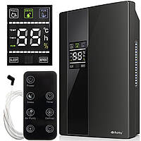 Осушувач та очищувач повітря RUHHY 2в1, 650 мл/добу, бак 2000 мл, до 30 м², 90 Вт, чорний, з пультом