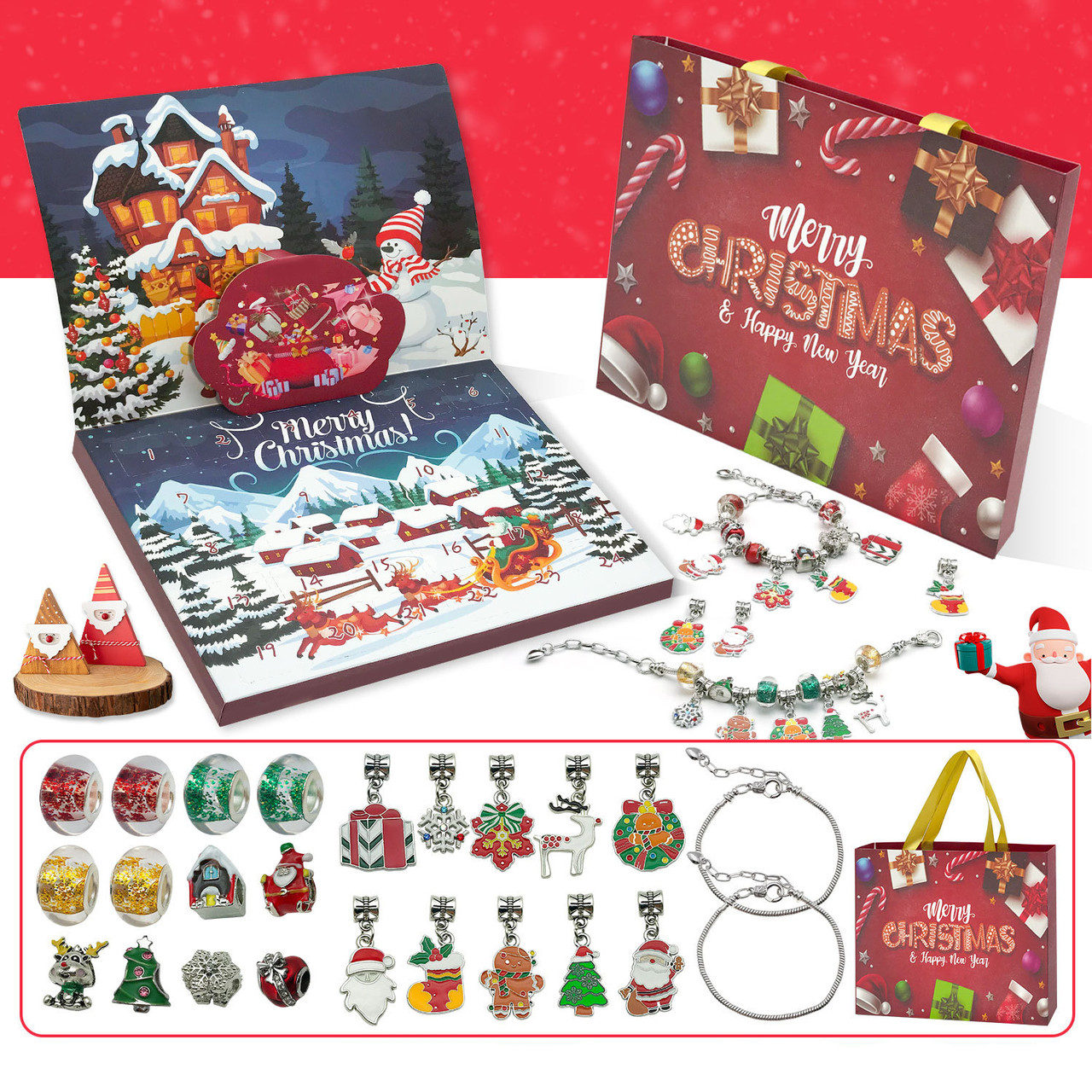 Адвент календар на 24 дні Браслети та підвіски, фото 1