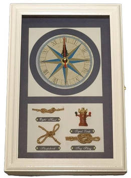 Ключниця з годинником OPT-TOP 30х20 см Білий (1756374559)