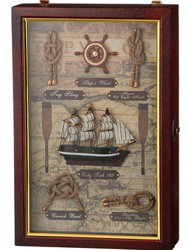 Ключниця дерев'яна OPT-TOP 30х20 см Коричневий (1756374560)