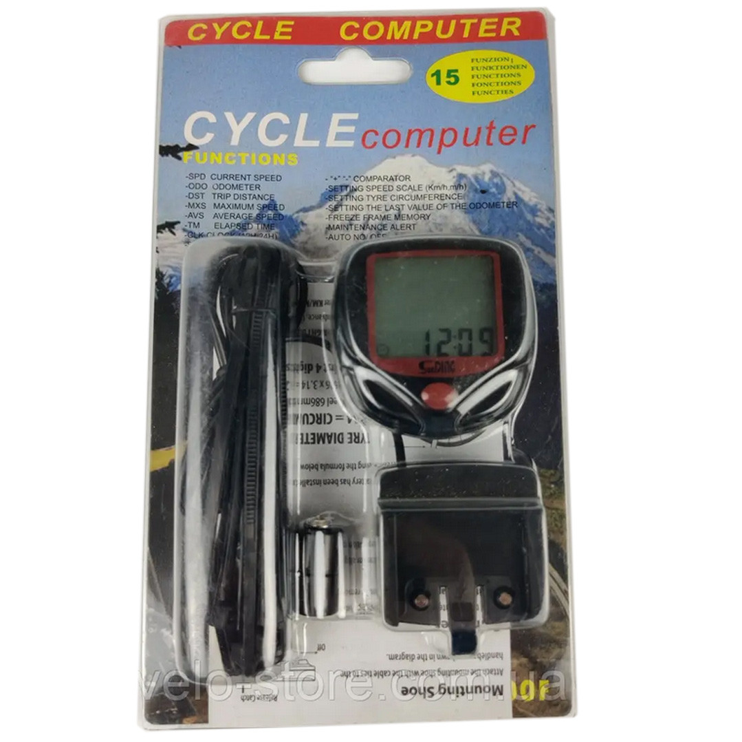 Велокомп'ютер SD-548B, 15 функцій, фото 1