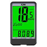 Велокомп'ютер SD-576B, підсвічування дисплея, 17 функцій,Waterproof, фото 3