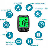 Велокомп'ютер SD-563C (бездротовий), підсвічування дисплея, 27 функцій,Waterproof, фото 5