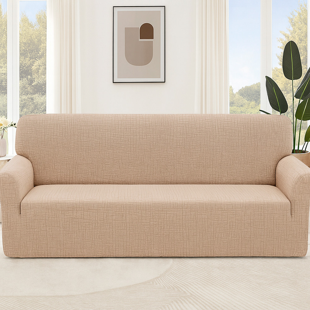 Чохол на диван 4-місний New Corn Fleece бежевый Love You