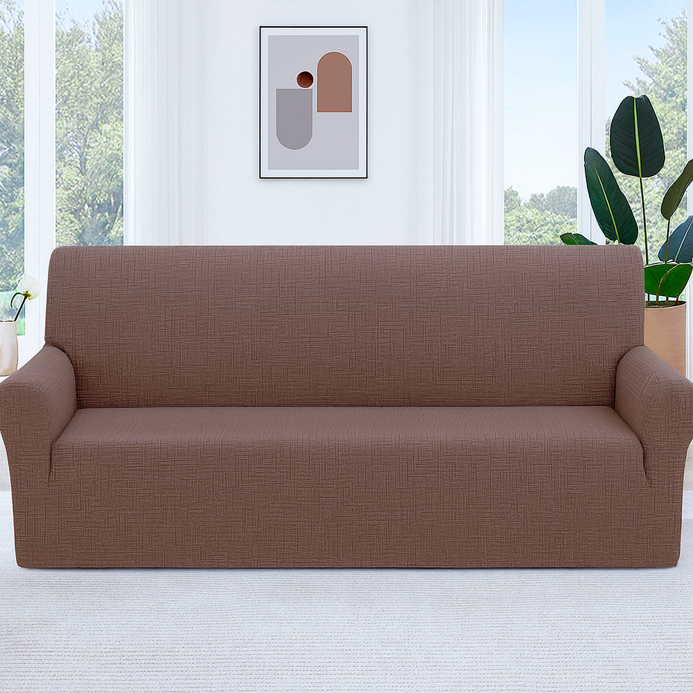 Чохол на диван 4-місний New Corn Fleece корчневый Love You