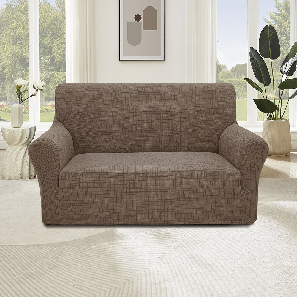 Чохол на диван 2-місний New Corn Fleece коричневий  Love You