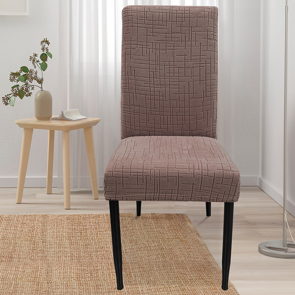 Чохол на стілець універсальний New Corn Fleece коричневий Love You