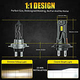 Лампи Aileo LED H7 90 W 20000 Lm 6500K Canbus компактні та надійні, комплект 2 шт, фото 3