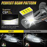 Лампи Aileo LED H7 90 W 20000 Lm 6500K Canbus компактні та надійні, комплект 2 шт, фото 6